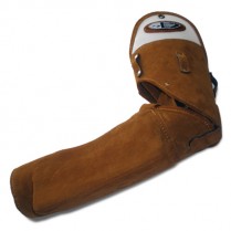 Кожаный защитный рукав с прогибом (длинный руст)